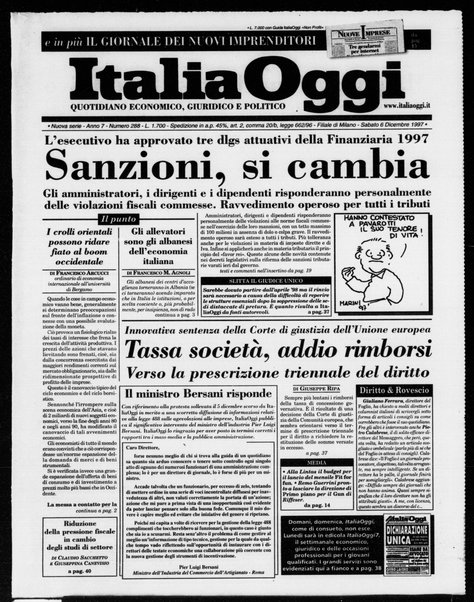 Italia oggi : quotidiano di economia finanza e politica